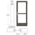 CRL-U.S. Aluminum 400 Butt-Hinged Entrance Door - Anodized Bronze