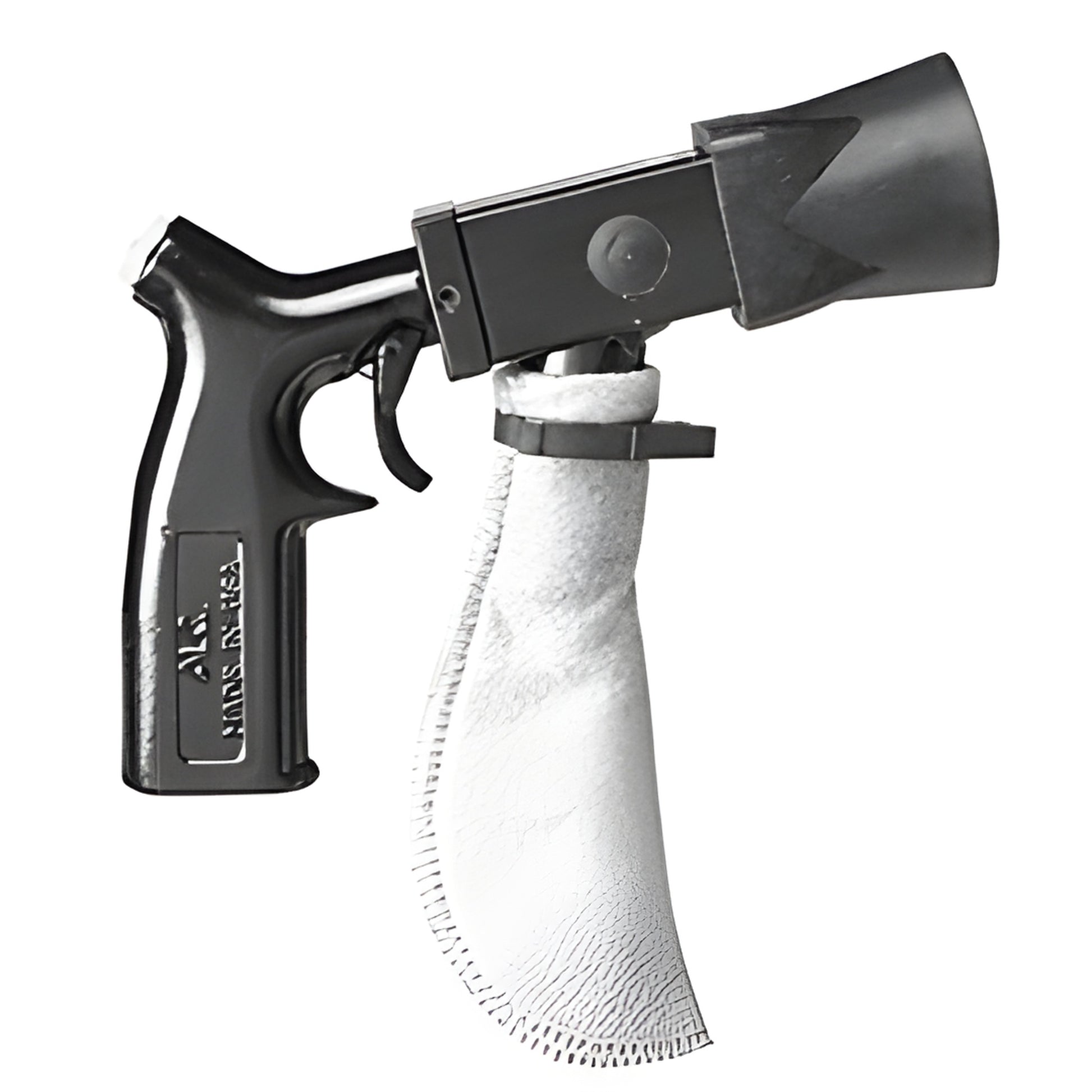 CRL Mini-Spot glass etcher blaster (SKU 2135264) handheld pistol with ceramic nozzle and white abrasive recovery boot