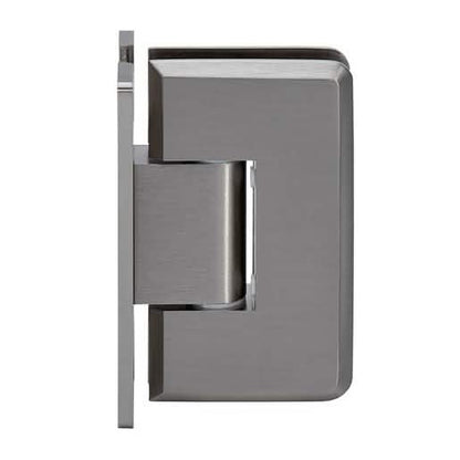Brushed Nickel CRL Cologne Hinge with 'H' Back Plate for sleek glass door installation.