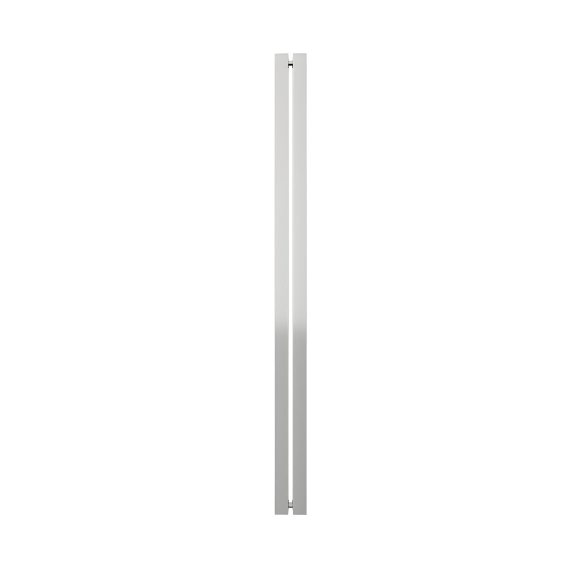 HPH480PS polished stainless steel O-style square shower handle, back-to-back for 3/8" glass.