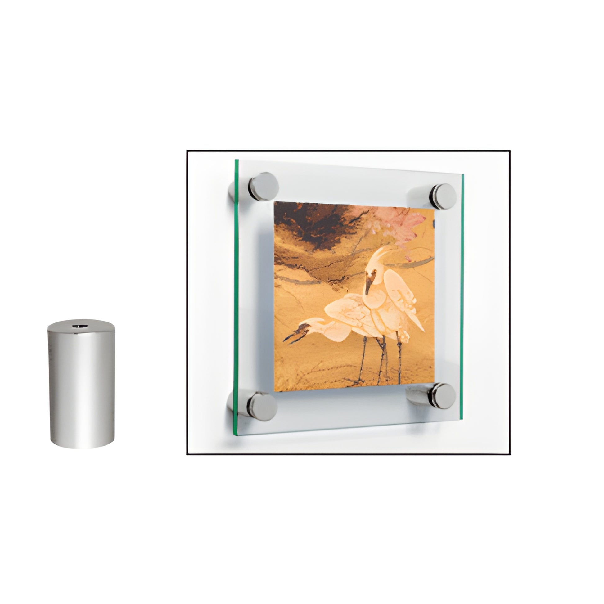 CRL S0B12112BS 1/2" brushed stainless standoff base and cap for glass signage (316 stainless)