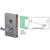 CRL Brushed Stainless 6 x 10 LHR Center Door Lock Deadlatch Storeroom