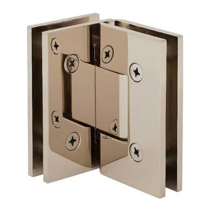 CRL Vienna 092 Series 90° Glass-to-Glass Hinge in Polished Nickel - Product Image 3