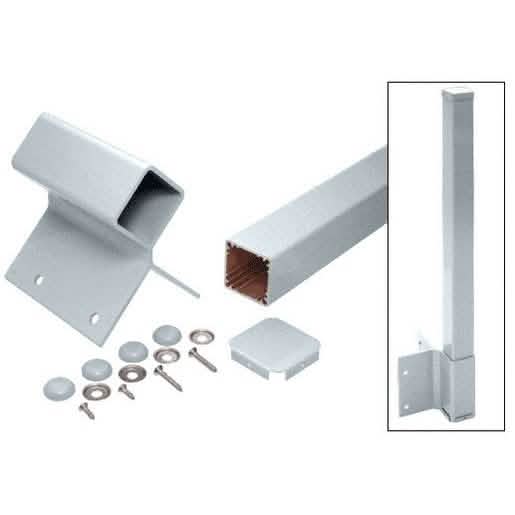 CRL Mill 36\" Fascia Mounted Post Kit - 90 Degree, Series 200-400, Durable Finish