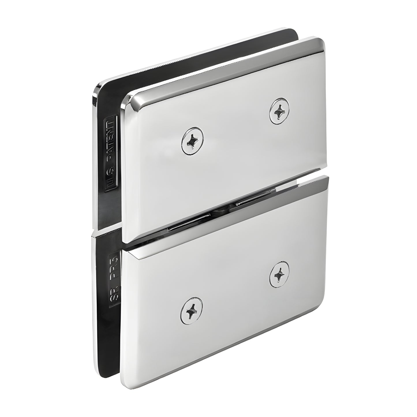 Polished chrome brass glass-to-transom pivot hinge (Senior Prima) for 1/2 glass, self-centering - SKU SRPPH02CH