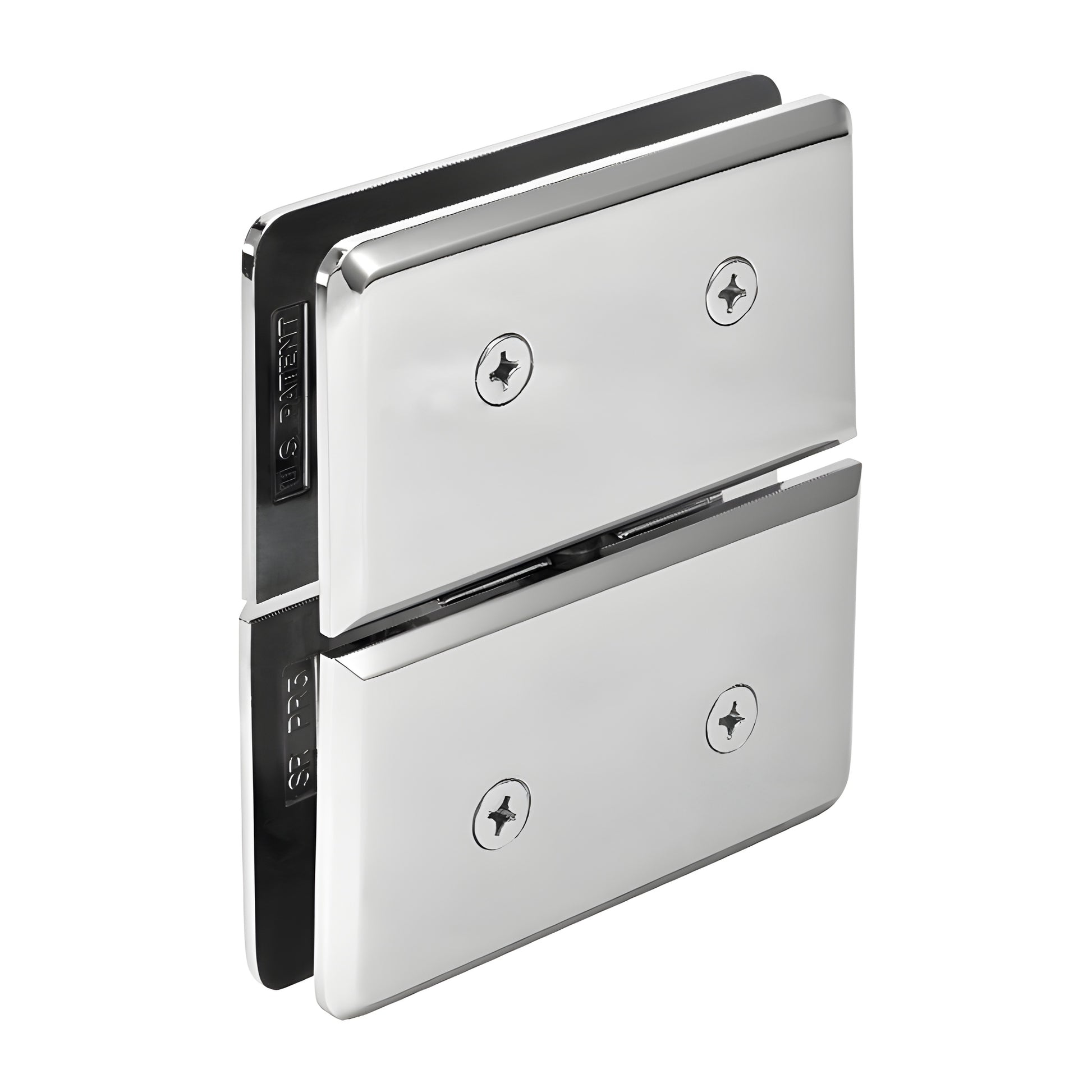 Polished chrome brass glass-to-transom pivot hinge (Senior Prima) for 1/2 glass, self-centering - SKU SRPPH02CH