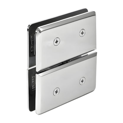 Polished chrome brass glass-to-transom pivot hinge (Senior Prima) for 1/2 glass, self-centering - SKU SRPPH02CH