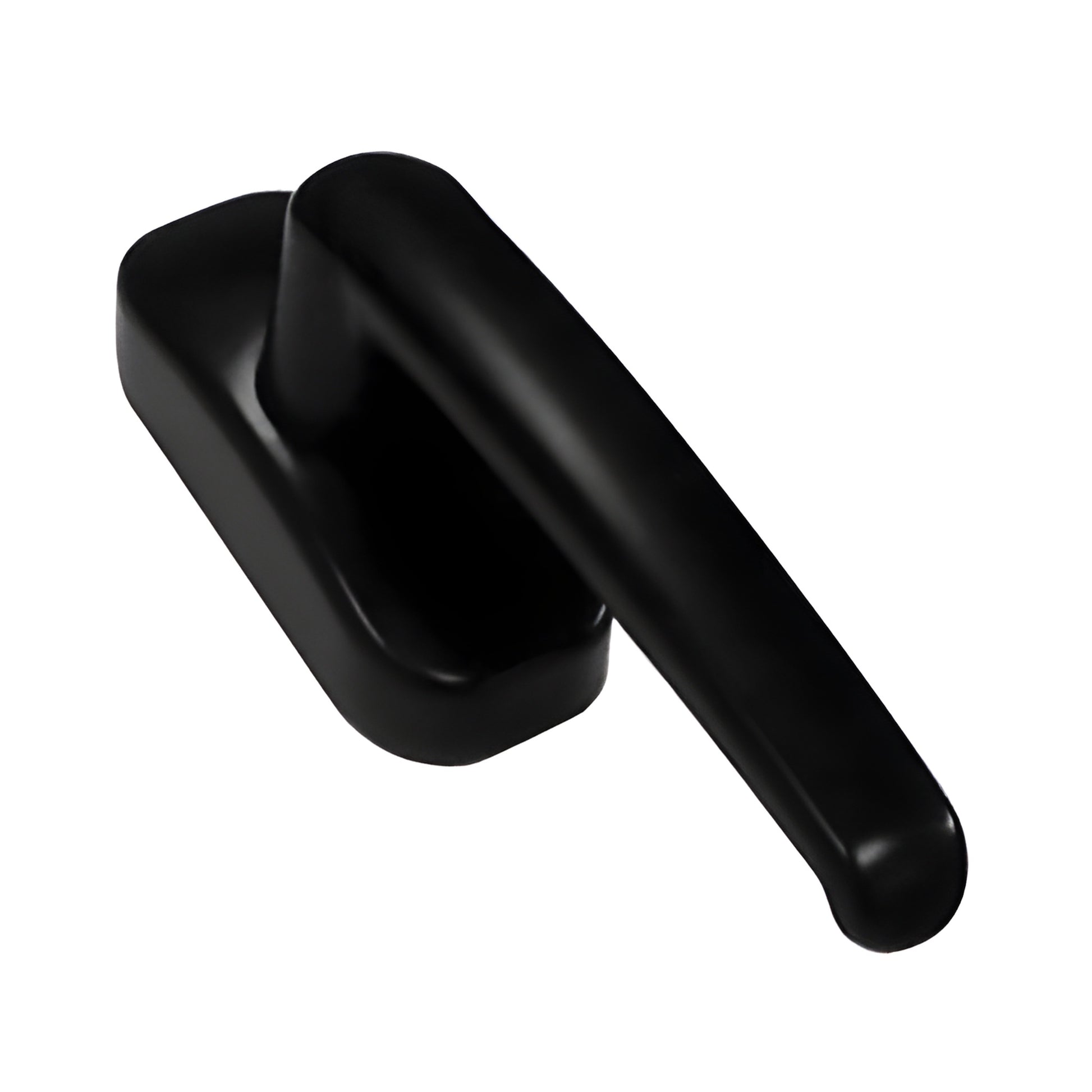 Black low-profile multi-point locking handle for 7600 concealed vent window (SKU: EUR1248BL) on white background