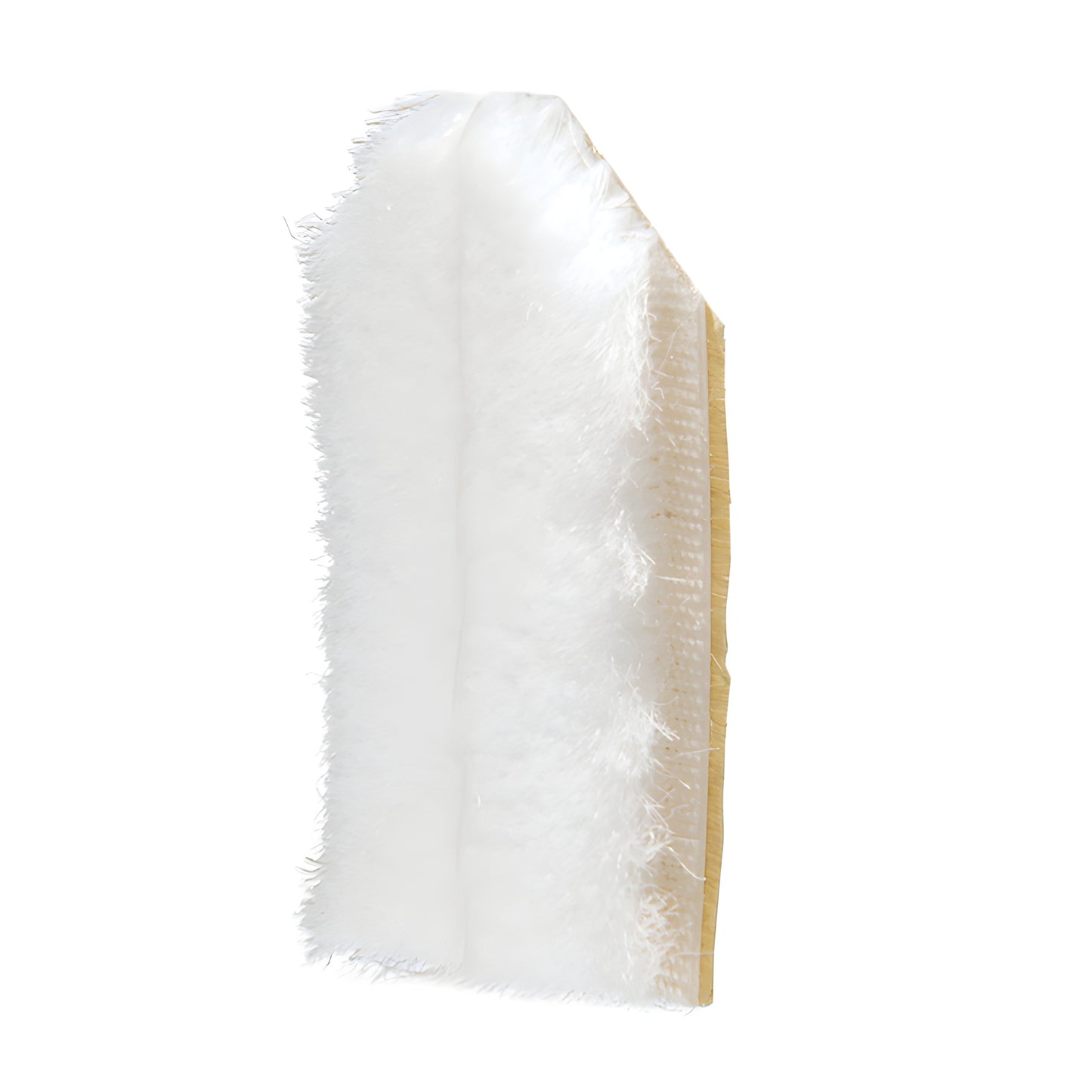 White adhesive-backed door jamb dust pad, woven pile on polypropylene fin, 2 in x 1-1/16 in (PDP1W)