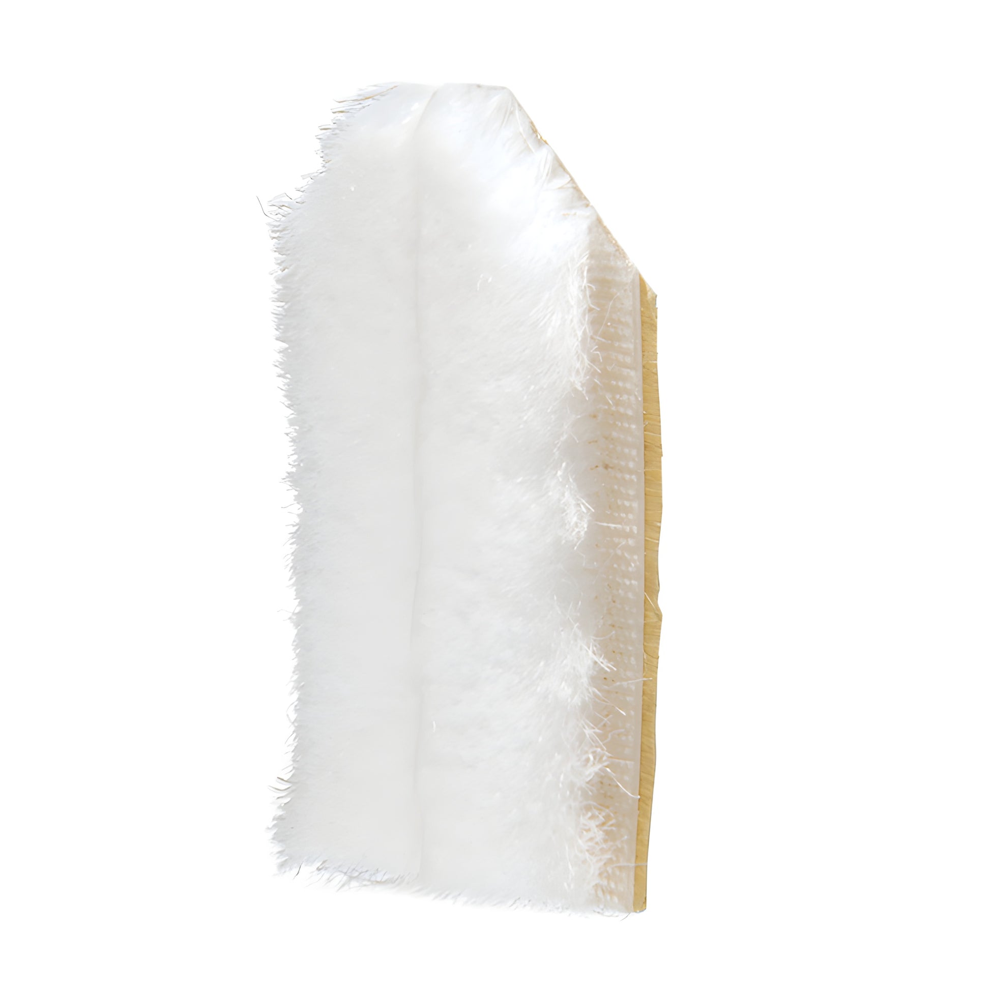 White adhesive-backed door jamb dust pad, woven pile on polypropylene fin, 2 in x 1-1/16 in (PDP1W)