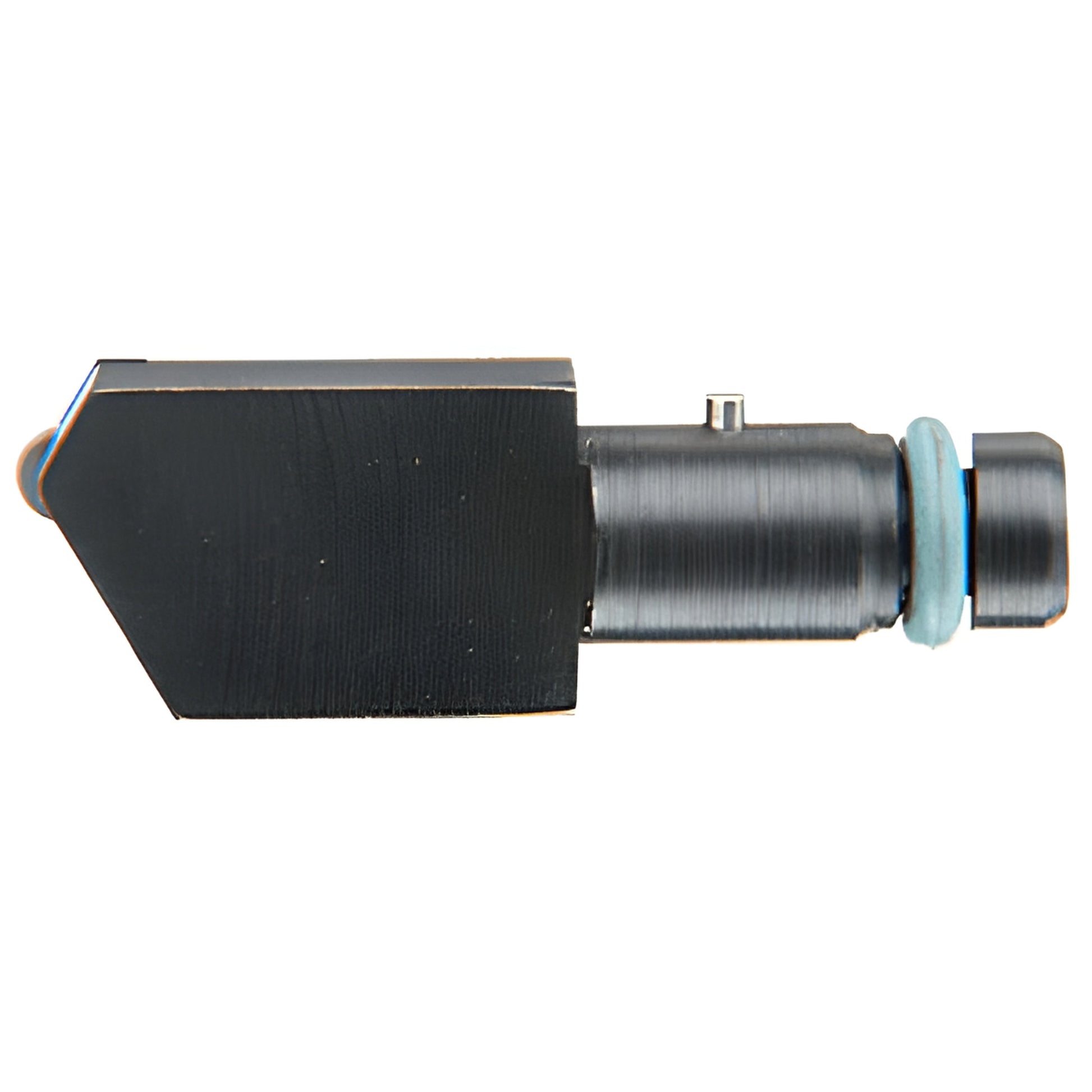 0GC4S 140 straight replacement self-oiling glass cutter head, black metal with blue o-ring.