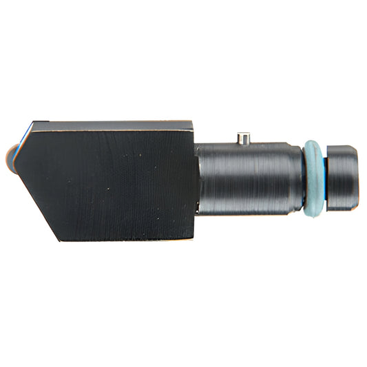 0GC4S 140 straight replacement self-oiling glass cutter head, black metal with blue o-ring.