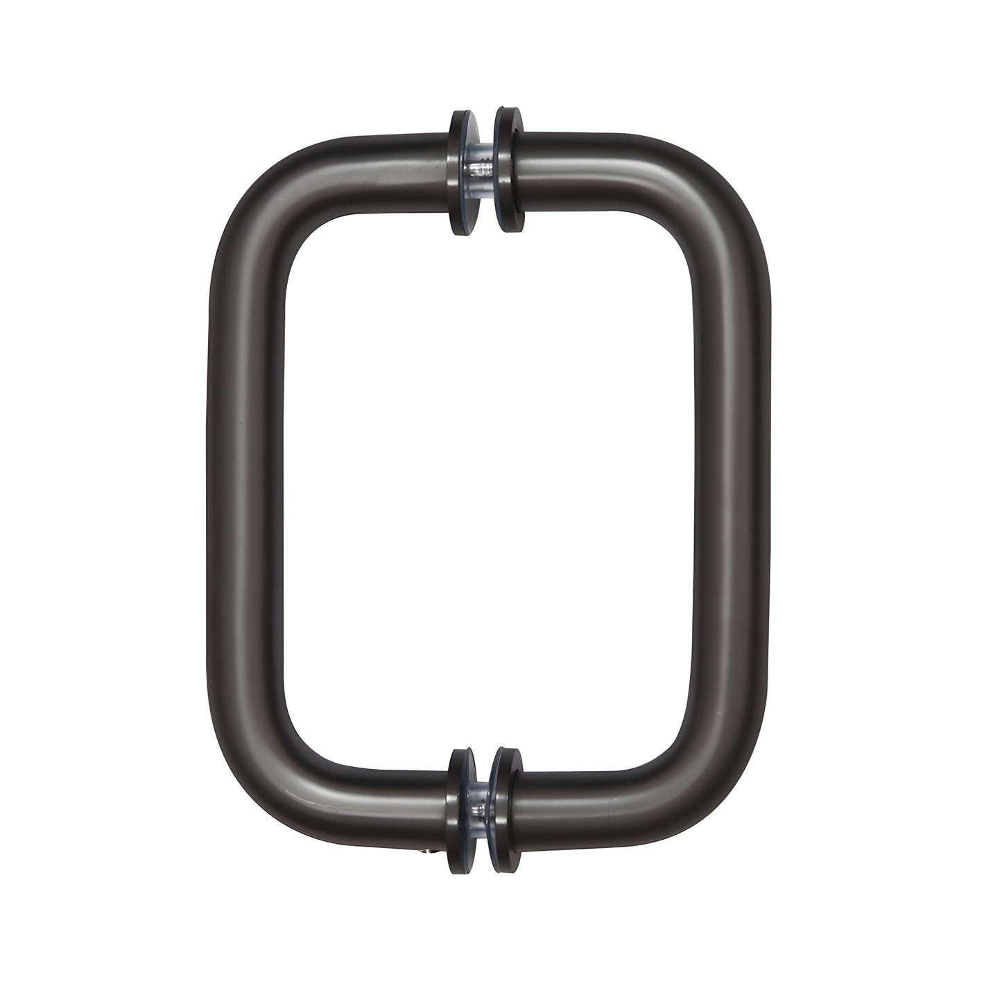 CRL BM6X60RB oil rubbed bronze 3/4 in tubular back-to-back glass pull handle with metal washers, 6 in C-C