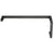 CRL Matte Black SQ 24" Towel Bar with 8" Pull Handle