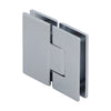 CRL Vienna V1E180CH polished chrome glass-to-glass shower hinge, square brass design for 3/8-1/2" tempered glass