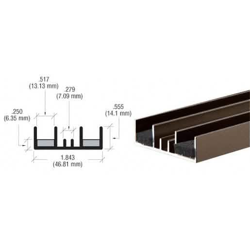 CRL Duranodic Bronze Anodized Double Jamb Extrusion with Cushion - Durable and Stylish