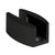 CRL Laguna Adjustable Matte Black Bottom Floor Guide for Shower Doors