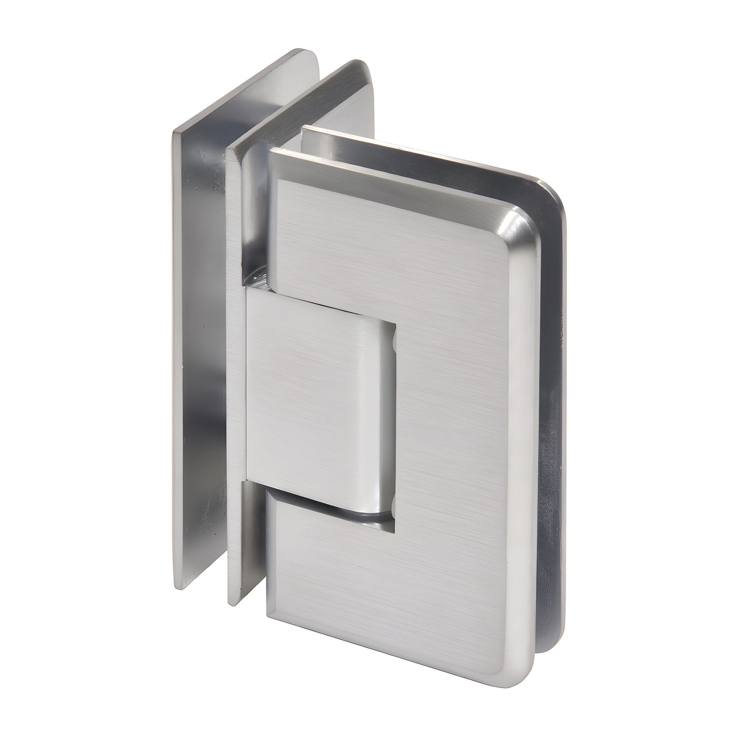 CRL Cologne shower hinge C0L092BCH, brushed chrome solid brass, 90 glass-to-glass.
