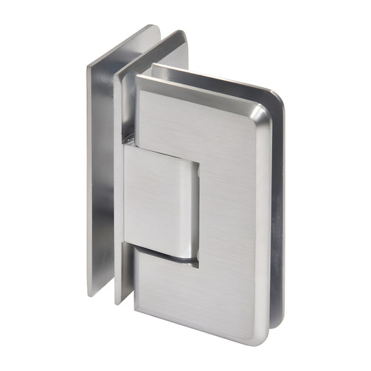 CRL Cologne shower hinge C0L092BCH, brushed chrome solid brass, 90 glass-to-glass.