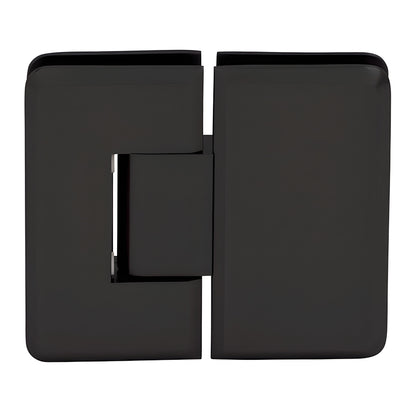 Oil-rubbed bronze beveled positive-close glass-to-glass shower hinge, solid brass (SKU C0L7800RB)