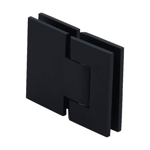Oil Rubbed Bronze Geneva 380 Glass-to-Glass Hinge - 180° Adjustable, Elegant Design