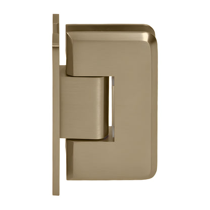 Dark brushed bronze solid brass Cologne shower hinge, wall mount "H" plate for 3/8-1/2" glass (SKU C0L037DBBZ)