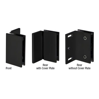 CRL Melbourne Series Matte Black Wall Mount Bracket for Glass Panels