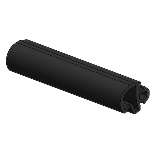 FXDJGR Gray EPDM glazing seal profile for Fallbrook XL office partition system, slim noise-reducing gasket