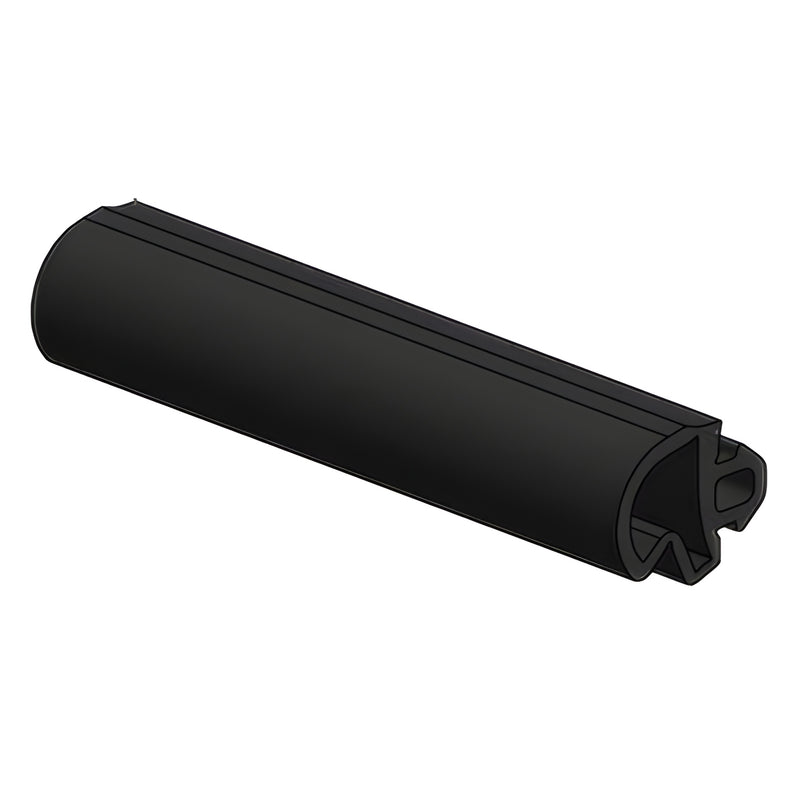 FXDJGR Gray EPDM glazing seal profile for Fallbrook XL office partition system, slim noise-reducing gasket
