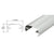 320X Series Clear Anodized Aluminum Top Rail, 241 in