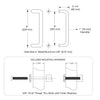 Oil-rubbed bronze 1 in solid aluminum offset pull handle with two thru-bolts (8 in center-to-center), SKU M174810B