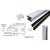 CRL Mill AWS 48" 2" x 2-5/8" 180° Glass Door Center Post Kit