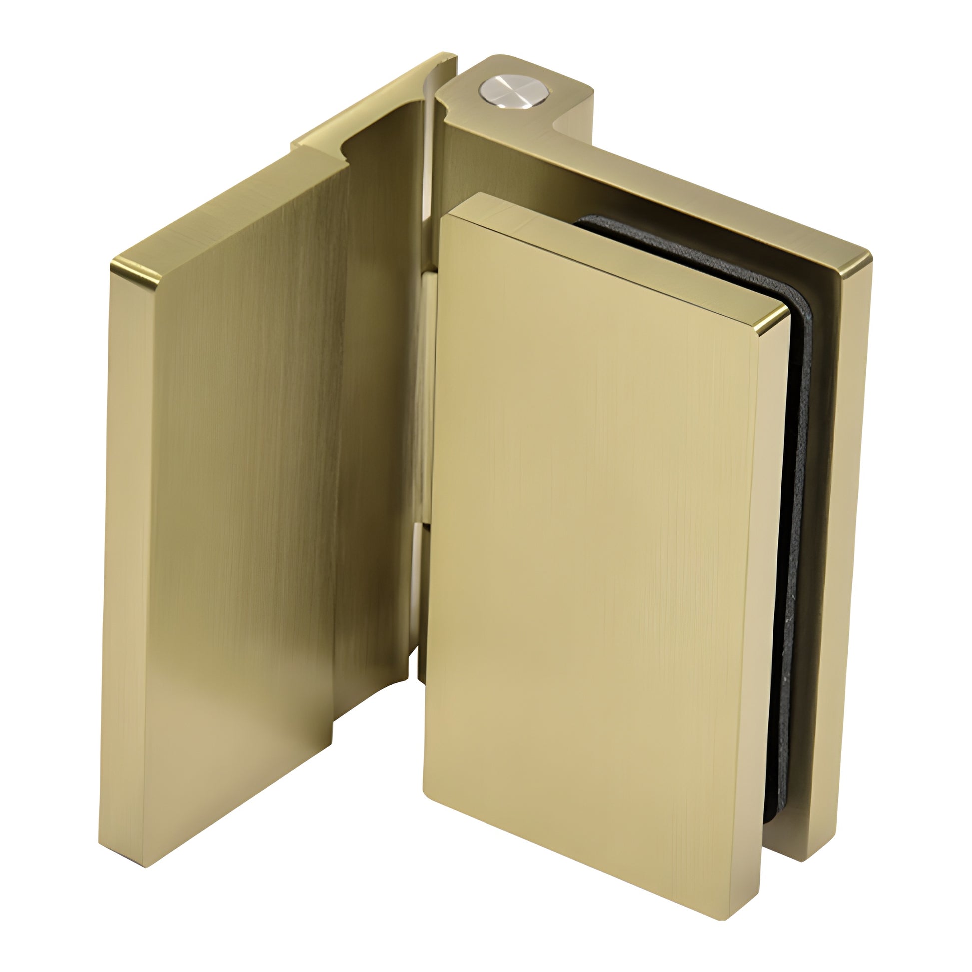 Brushed bronze wall-mount outswing hinge for 8-10mm glass doors, solid brass - SKU C0M044BBRZ
