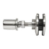 RSF10PS swivel glass attachment, polished 316 stainless steel fitting for 3/8-9/16 tempered glass, flush or cap mount