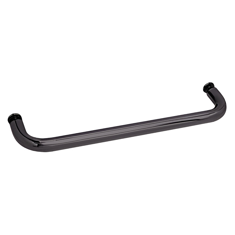 BMNW200RB oil-rubbed bronze 3/4" brass single-sided glass-mount towel bar, no metal washers, low-profile end caps