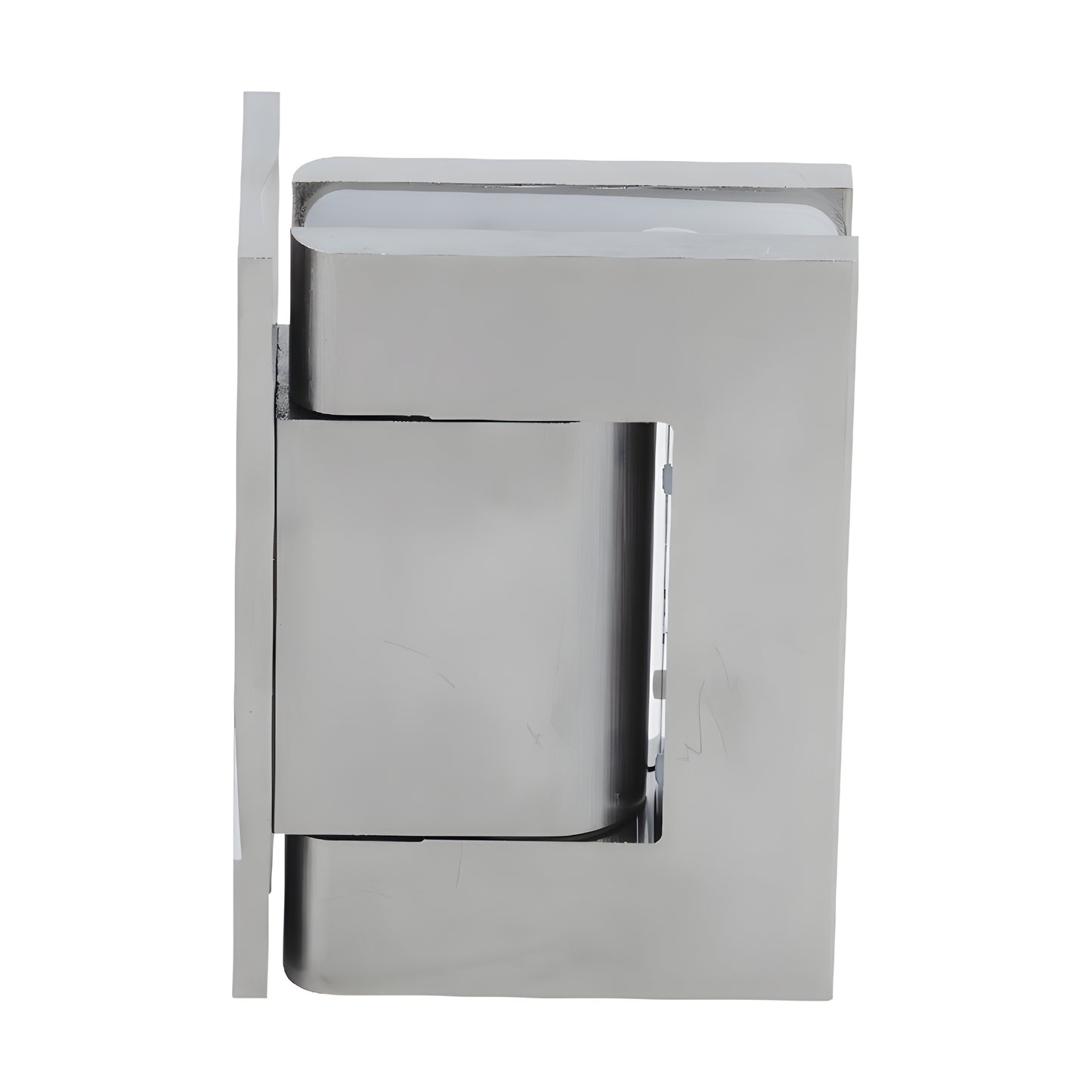 Satin nickel oil dynamic offset wall hinge for frameless glass doors (H8011BTSN)