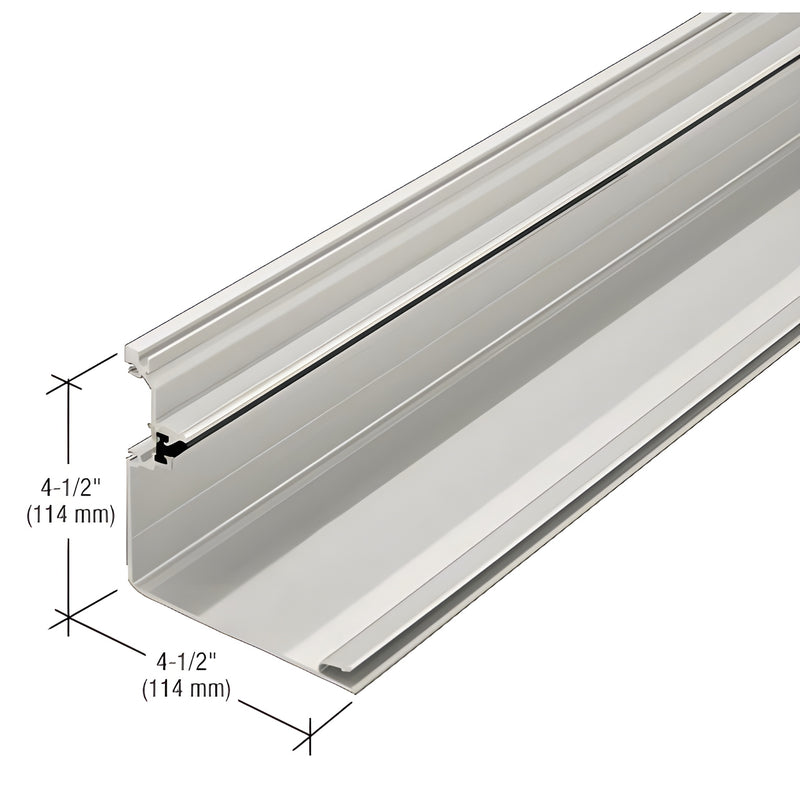 FT57011 clear anodized aluminum storefront extrusion profile, thermally improved, 4-1/2" x 4-1/2" (114 mm)