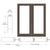 CRL-U.S. Aluminum Black Anodized Custom 550 Offset Entry Door Pair
