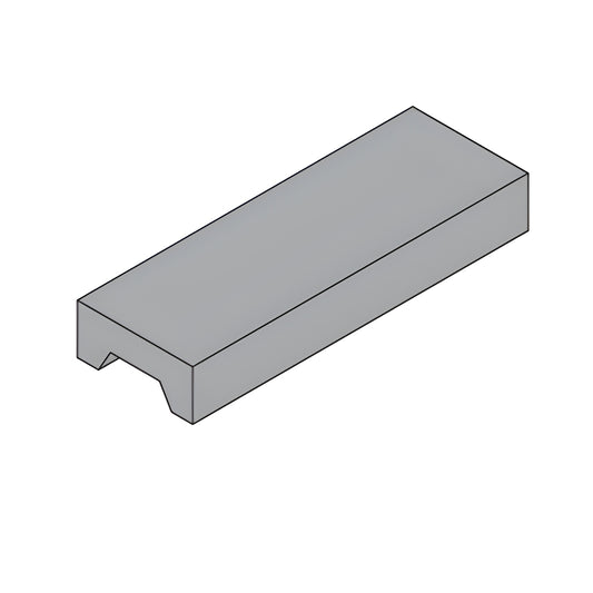 Black EPDM 1" (25 mm) interior setting block for 1" glazing, 45XVA sill compatible - SKU 45A3278
