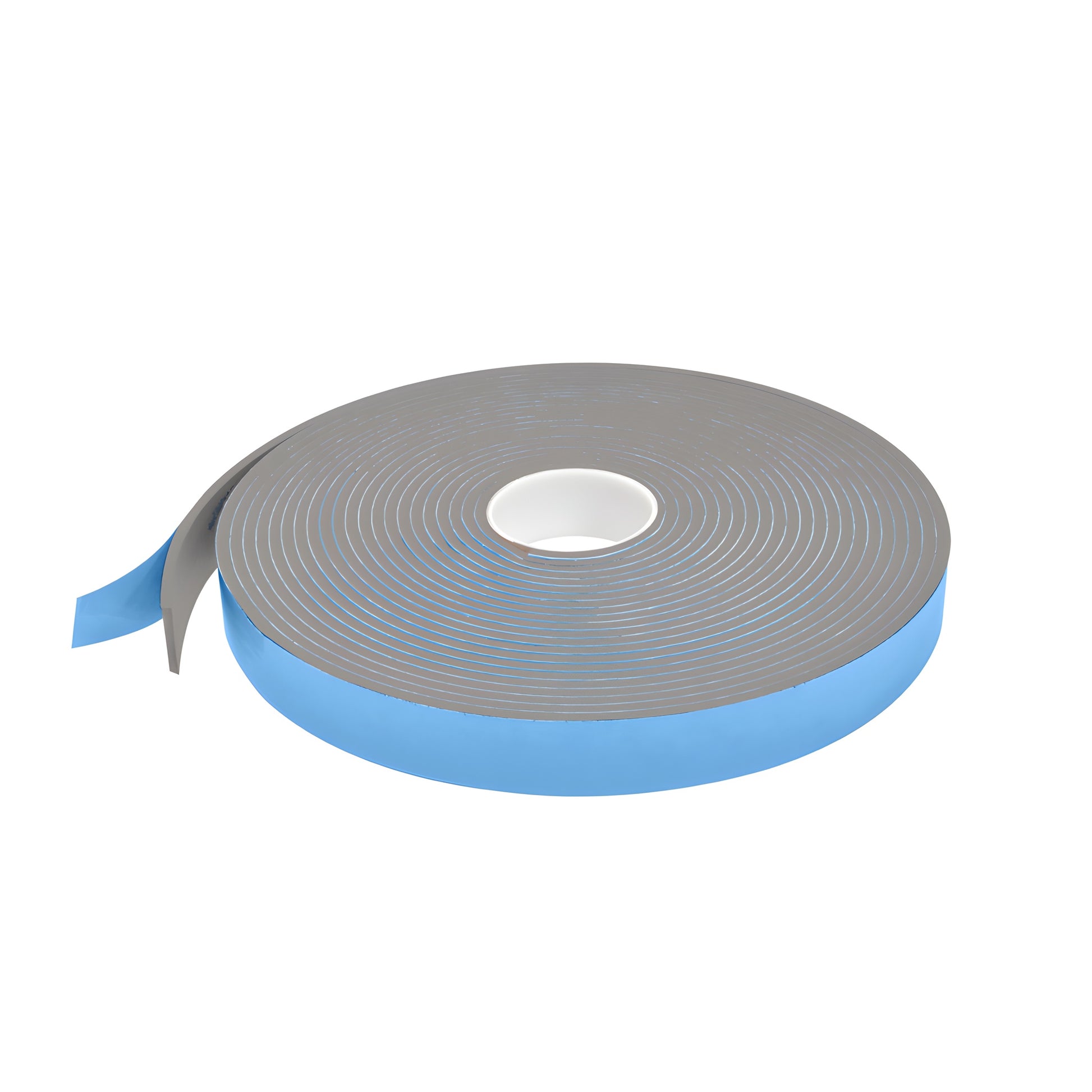 Gray foam glazing tape roll, 1/4 in x 1-1/2 in x 50 ft, one-sided adhesive - SKU 74814X112GRY