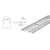 CRL Silver Metallic Pre-Punched 241" Top Rail Infill for Pickets