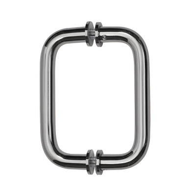 CRL Polished Chrome 6" Back-to-Back Solid Brass 3/4" Diameter Pull Handles with Metal Washers