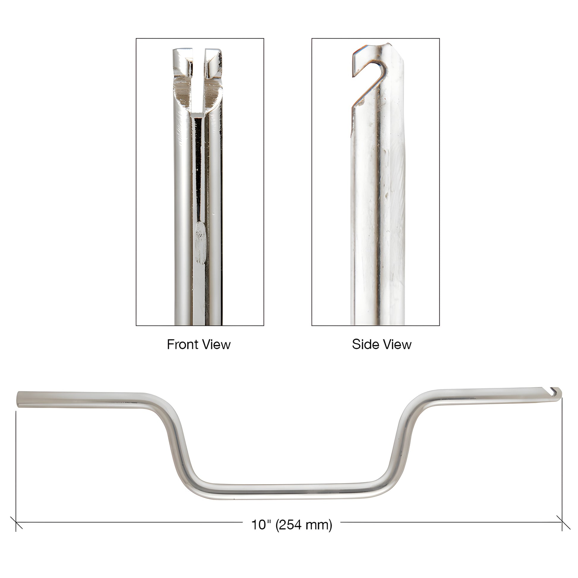 CRL tilt balance tool H3787 - 10" plated steel rod with split-head to grasp lower balance pin.