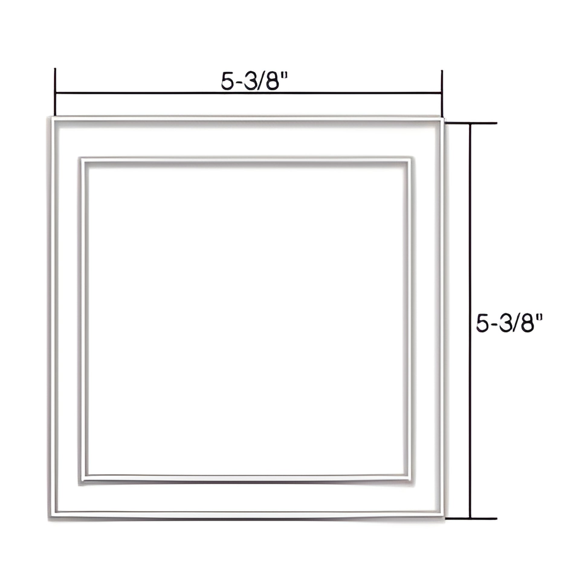 Clear acrylic double-plate perimeter gasket (APG2), square 5-3/8" for adding depth behind outlet/switch cover plates.