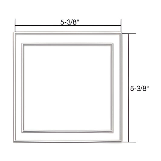 Clear acrylic double-plate perimeter gasket (APG2), square 5-3/8" for adding depth behind outlet/switch cover plates.