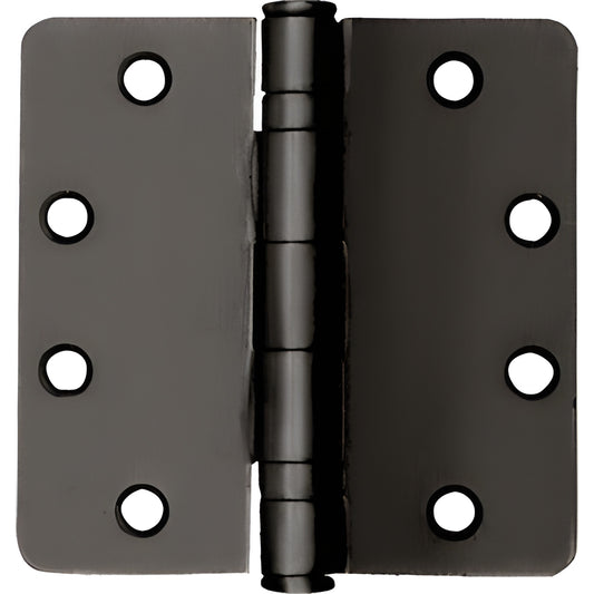 BB30BRZ bronze 4-1/2" x 4" ball-bearing mortise hinge with removable pin, three screw holes per leaf.
