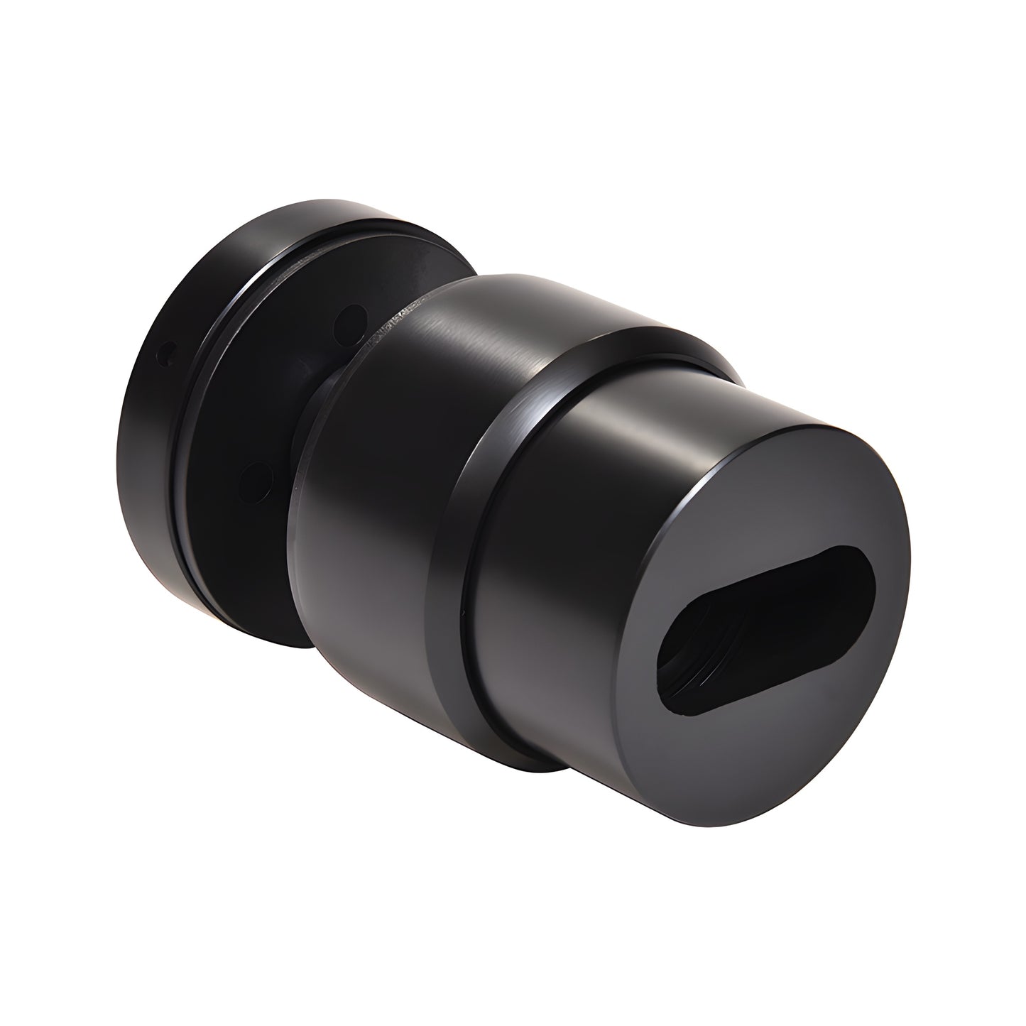 Matte black 316 stainless adjustable glass rail standoff for frameless glass (15/16 in. hole) SKU RS0B2XMBL