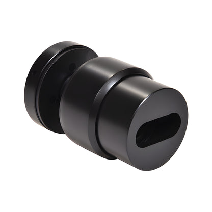 Matte black 316 stainless adjustable glass rail standoff for frameless glass (15/16 in. hole) SKU RS0B2XMBL