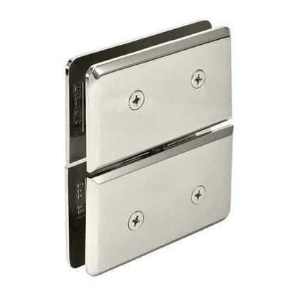 CRL Polished Nickel Senior Prima 02 Series Glass-to-Glass Hinge for sleek, secure doors.