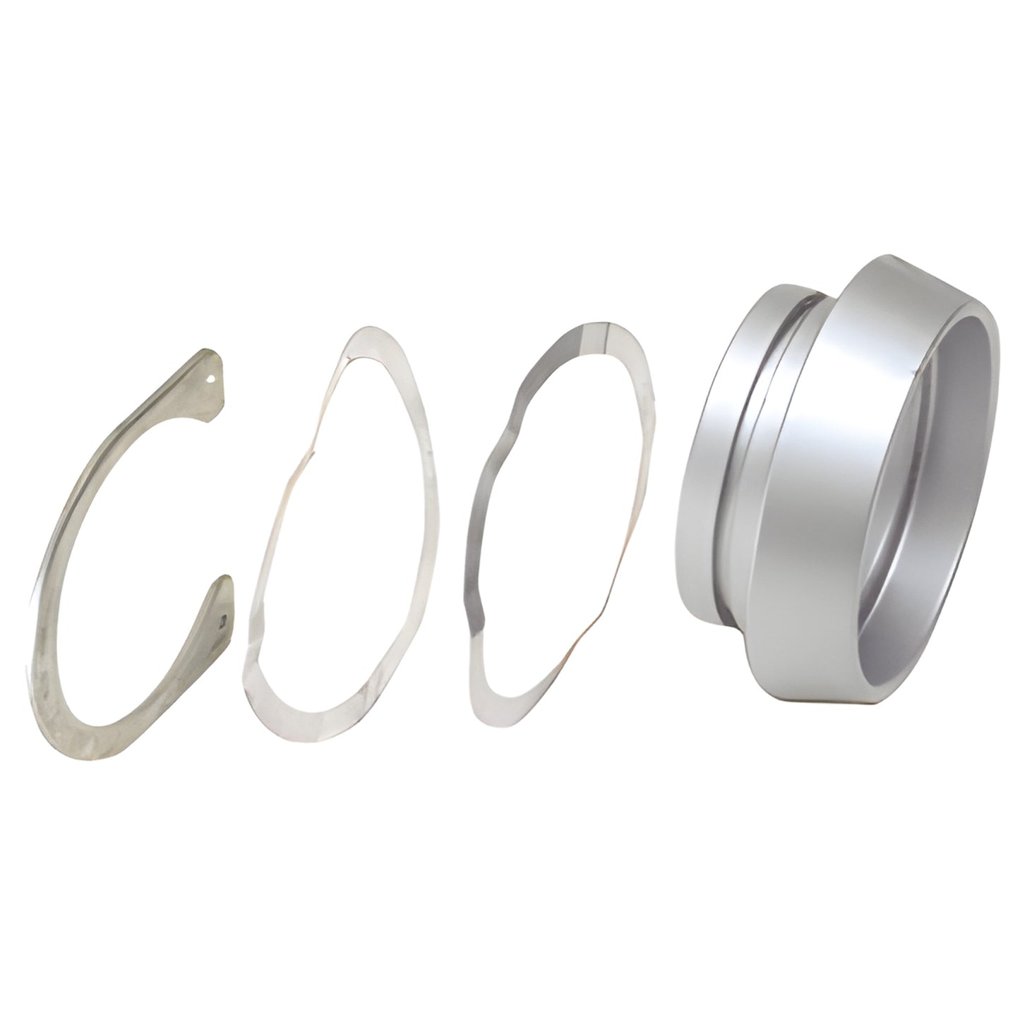 DL2174A aluminum beveled cylinder guard kit with hardened steel ring, retaining clip and spacers for 1-5/32 in mortise cylind